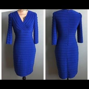 Adrianna Papell Cobalt Blue Banded Dress